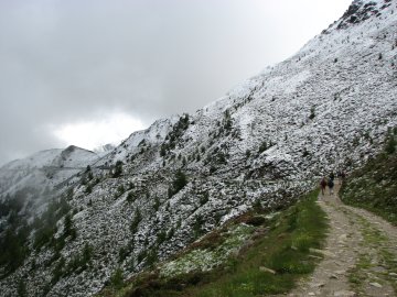 Abmarsch von der Bergstation Goldried