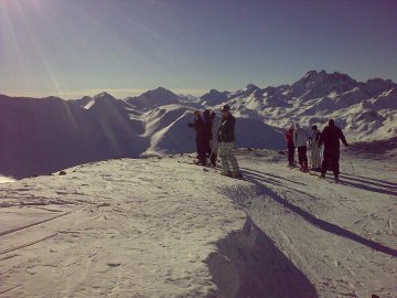 Blick nach Samnaun - bzw. auf das Nebelmeer auf der Schweizer Seite!